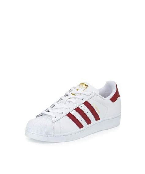 adidas superstar original fashion sneaker burgundy and gold|More.